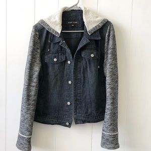 Black Jean Jacket With Hood